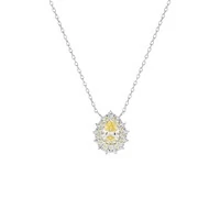 Colar Gota Yellow Fancy Cravejado Princesa Duplo