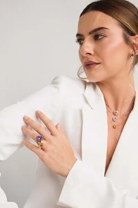 Colar Solitário Citrino 8mm