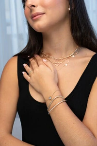 Pulseira com Coração Microcravejado