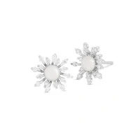 Brinco Étoile Pérola & Moissanite