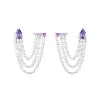 Brinco Drop Chain Lavanda