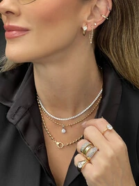 Colar Esferas Polido