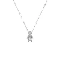 Colar Menino Cravejado Moissanite