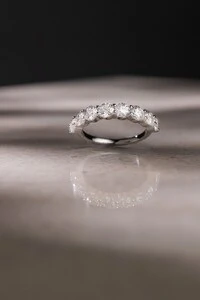 Meia Aliança Moissanite 4mm