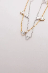 Colar Lover Moissanite Dourado