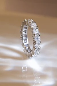 Aliança Moissanite 4mm