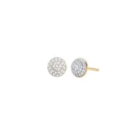 Brinco Dourado Esfera Microcravejada M