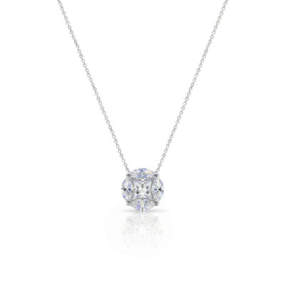 Foto Colar Illusion Moissanite G