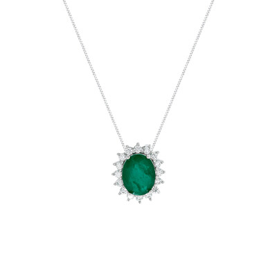 Foto Colar Oval Esmeralda Borda Princesa