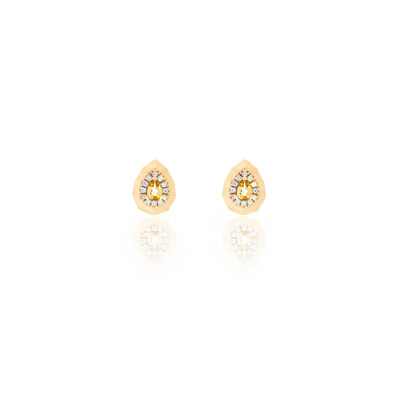 Foto Brinco Germany Citrino & Moissanite