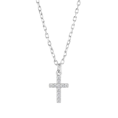 Foto Colar Mini Cruz Moissanite