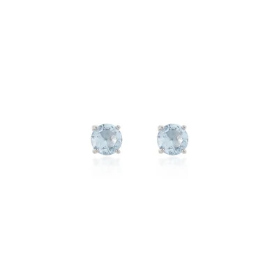 Foto Brinco Solitário Água Marinha