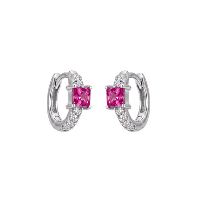 Foto Argola Color Safira Pink