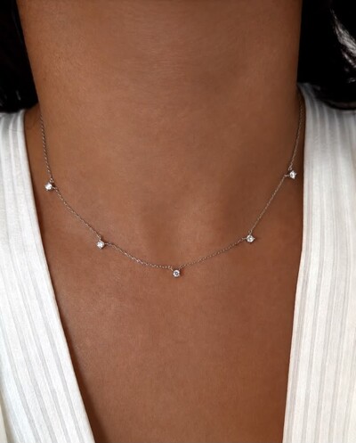 Foto Colar Stardust Chocker Moissanite