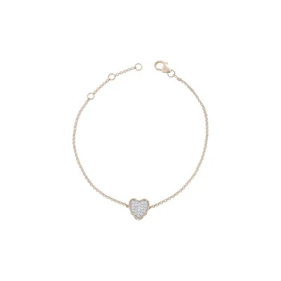 Foto Pulseira com Coração Microcravejado