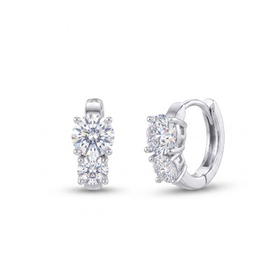 Foto Brinco Argola London Moissanite