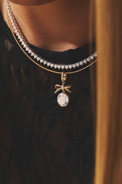 FotoPingente Enlace Moissanite