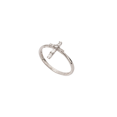 Foto Anel Cross Marquise Moissanite