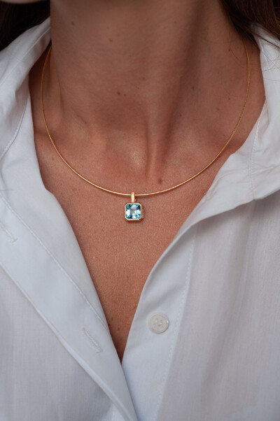 FotoPingente Crystal Topázio Sky