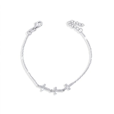 Foto Pulseira Cross Moissanite