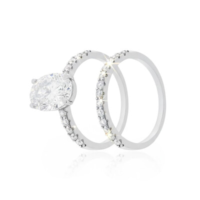 Foto Dupla Anéis em Moissanite