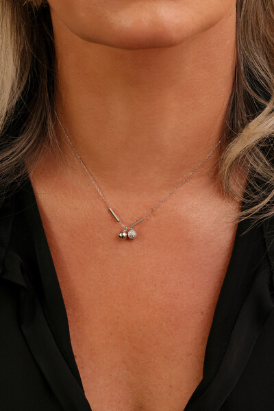 Foto Colar Twin Moissanite