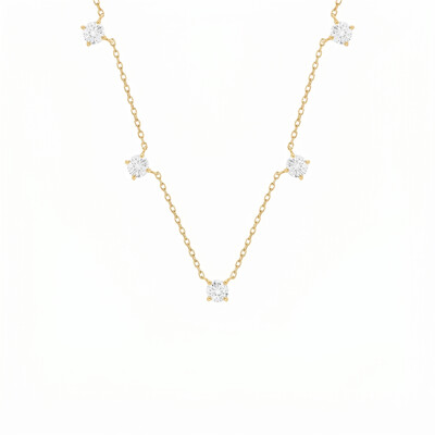 Foto Colar Smith Moissanite Dourado