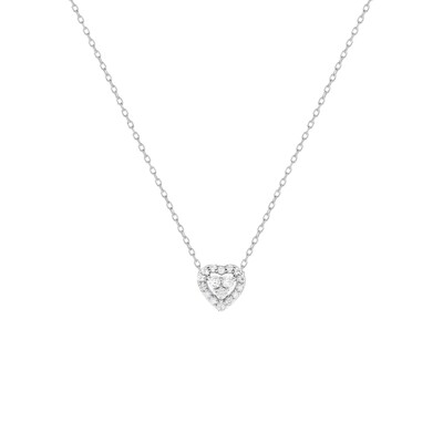 Foto Colar Heart Moissanite