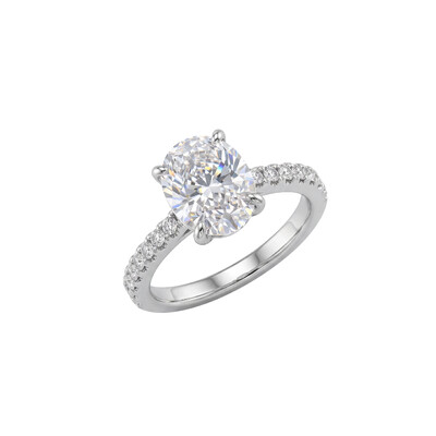 Foto Anel Oval Moissanite