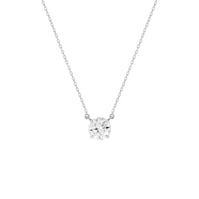 Foto Colar Solitário Moissanite 6,5mm