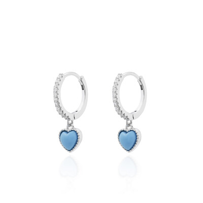 Foto Argola Heart Turquesa