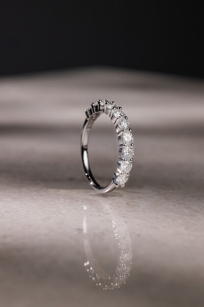 FotoMeia Aliança Moissanite 3mm