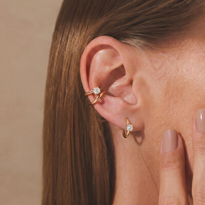 FotoFake Piercing Golden Dot Moissanite