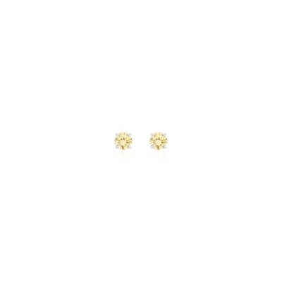 Foto Brinco Ponto de Luz Yellow Fancy 4mm