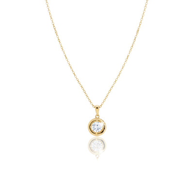 Foto Colar Golden Dot Moissanite