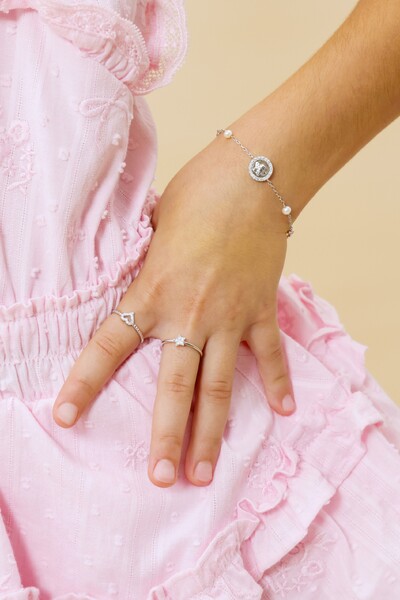 Foto Pulseira Anjo da Guarda Pérolas & Moissanite