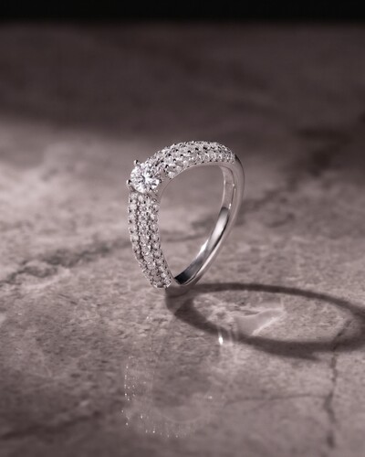 Foto Anel Bridgerton Moissanite