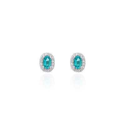 Foto Brinco Boreal Moissanite & Turmalina Paraíba