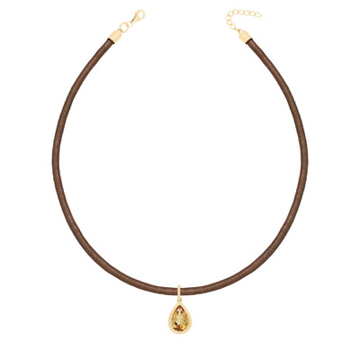 Foto Colar Fios de Seda Citrino