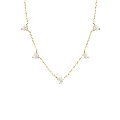 Foto Colar Lover Moissanite Dourado