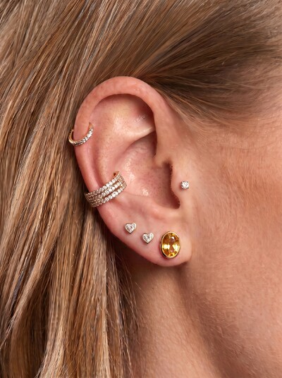 Foto Brinco Heart Moissanite