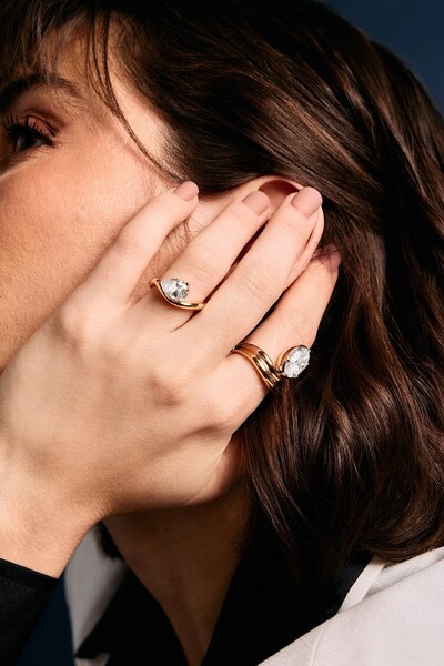 FotoAnel Orvalho Moissanite