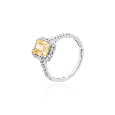 Foto Solitário Yellow Fancy Moissanite
