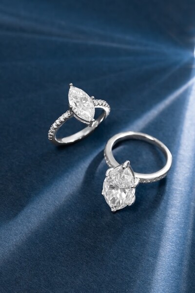 FotoSolitário Navete Moissanite
