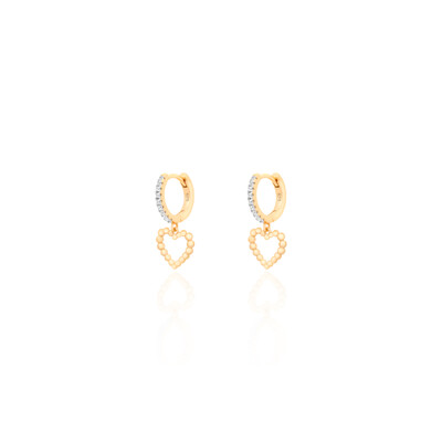 Foto Argola Golden Heart