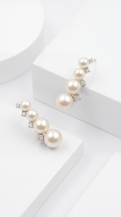 Foto EarCuff Soho Pérolas Moissanite