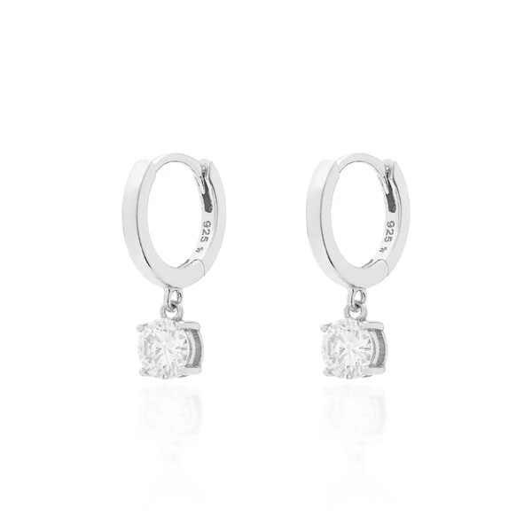 Argola Dot Moissanite 5mm