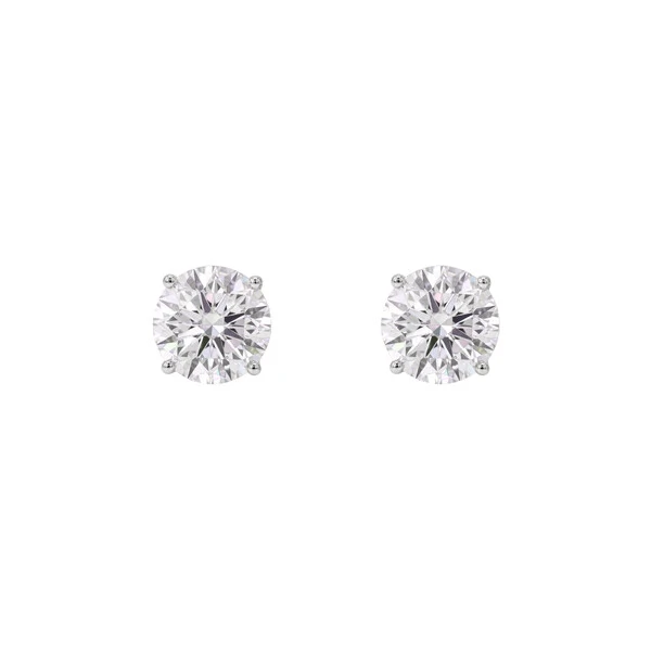 Brinco Solitário Moissanite 5mm
