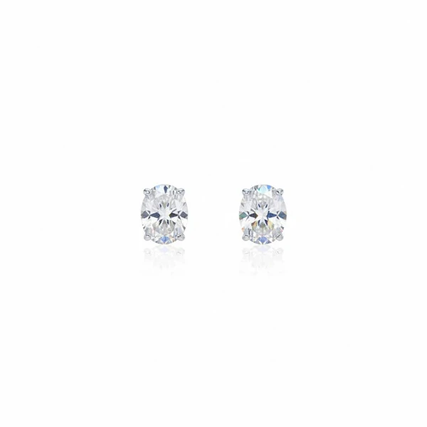 Brinco Oval Moissanite