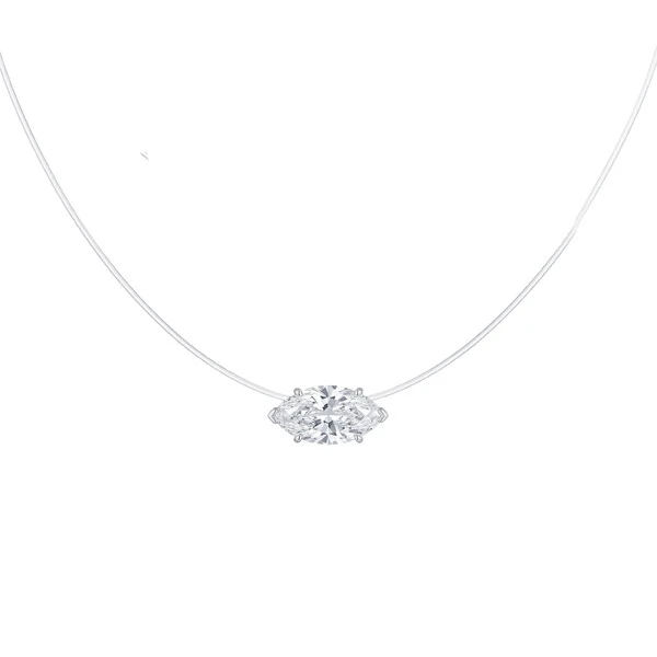 Colar Lumi Moissanite Fio de Nylon